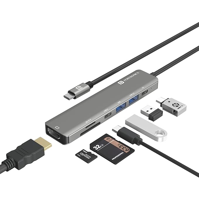 Portronics USB C Hub